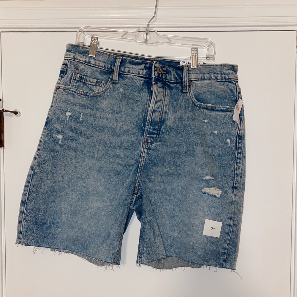 High Rise Jean Shorts